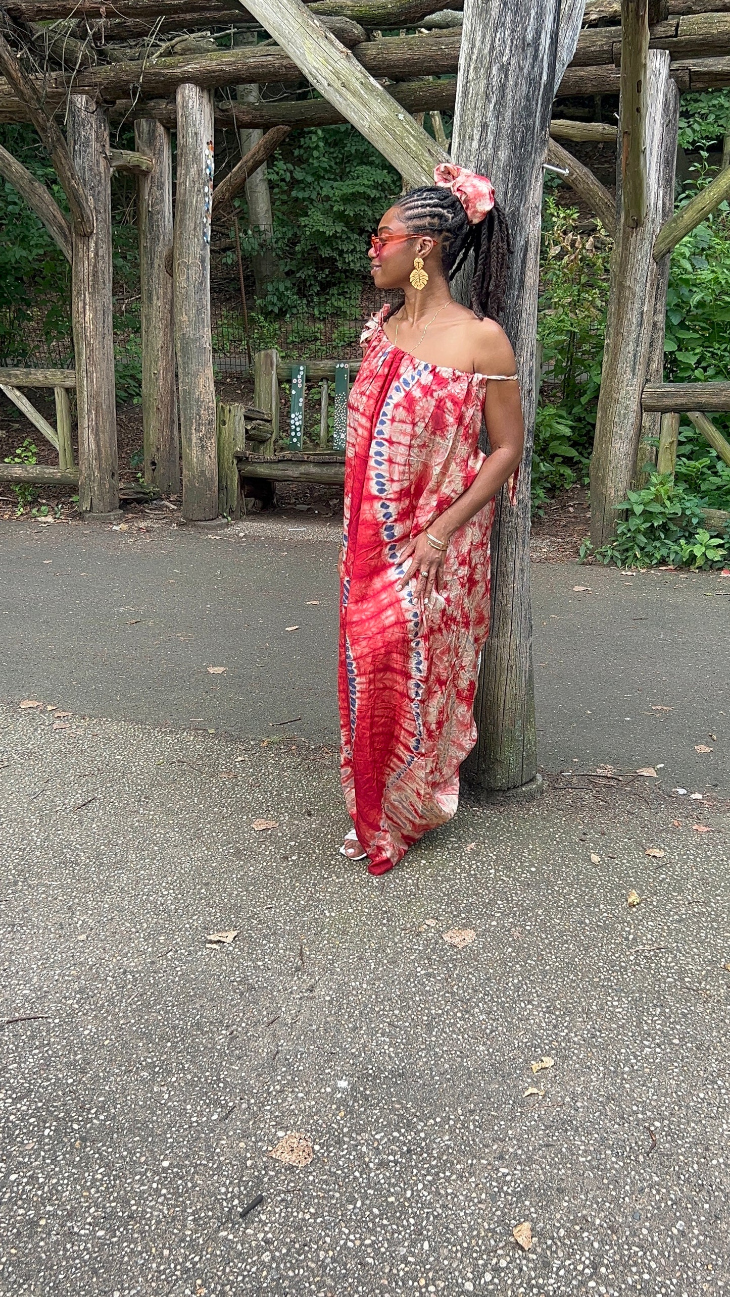 Off the shoulder maxi dress