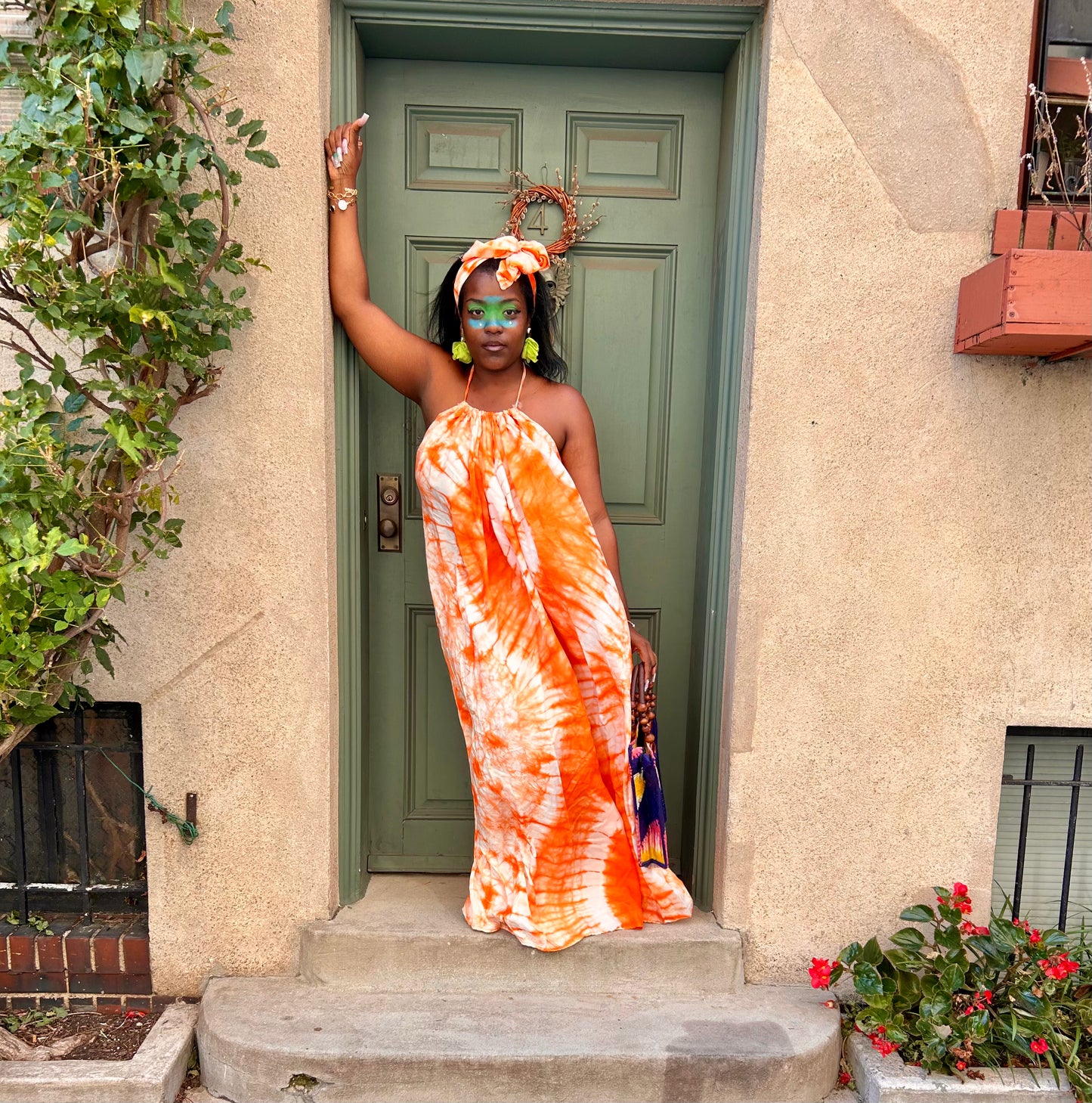 Halter top maxi dress