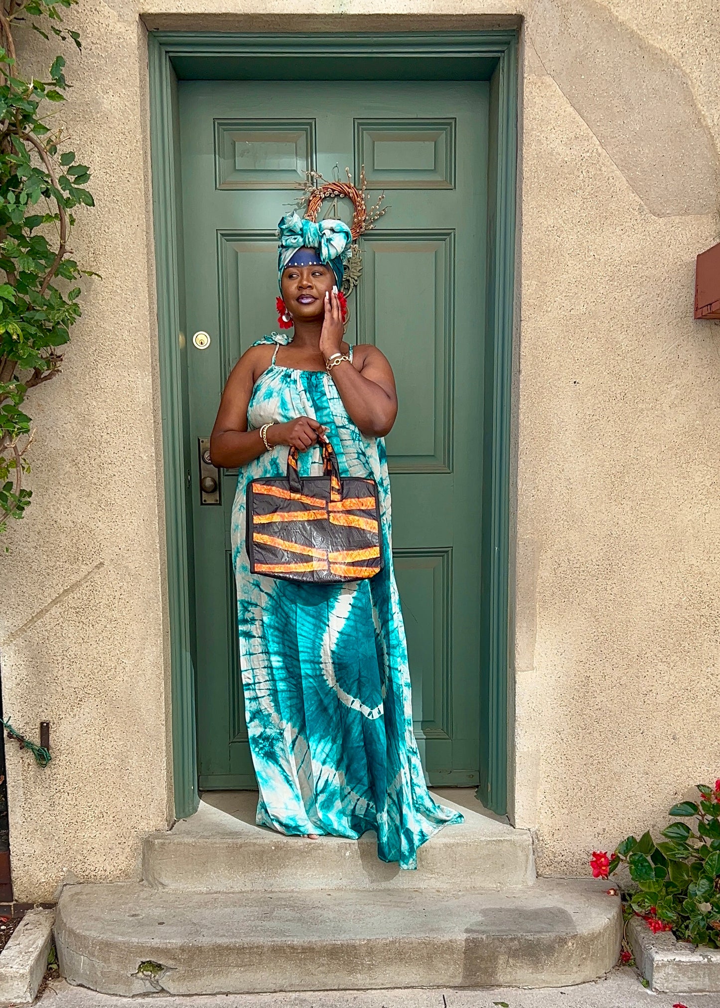 Off the shoulder maxi dress